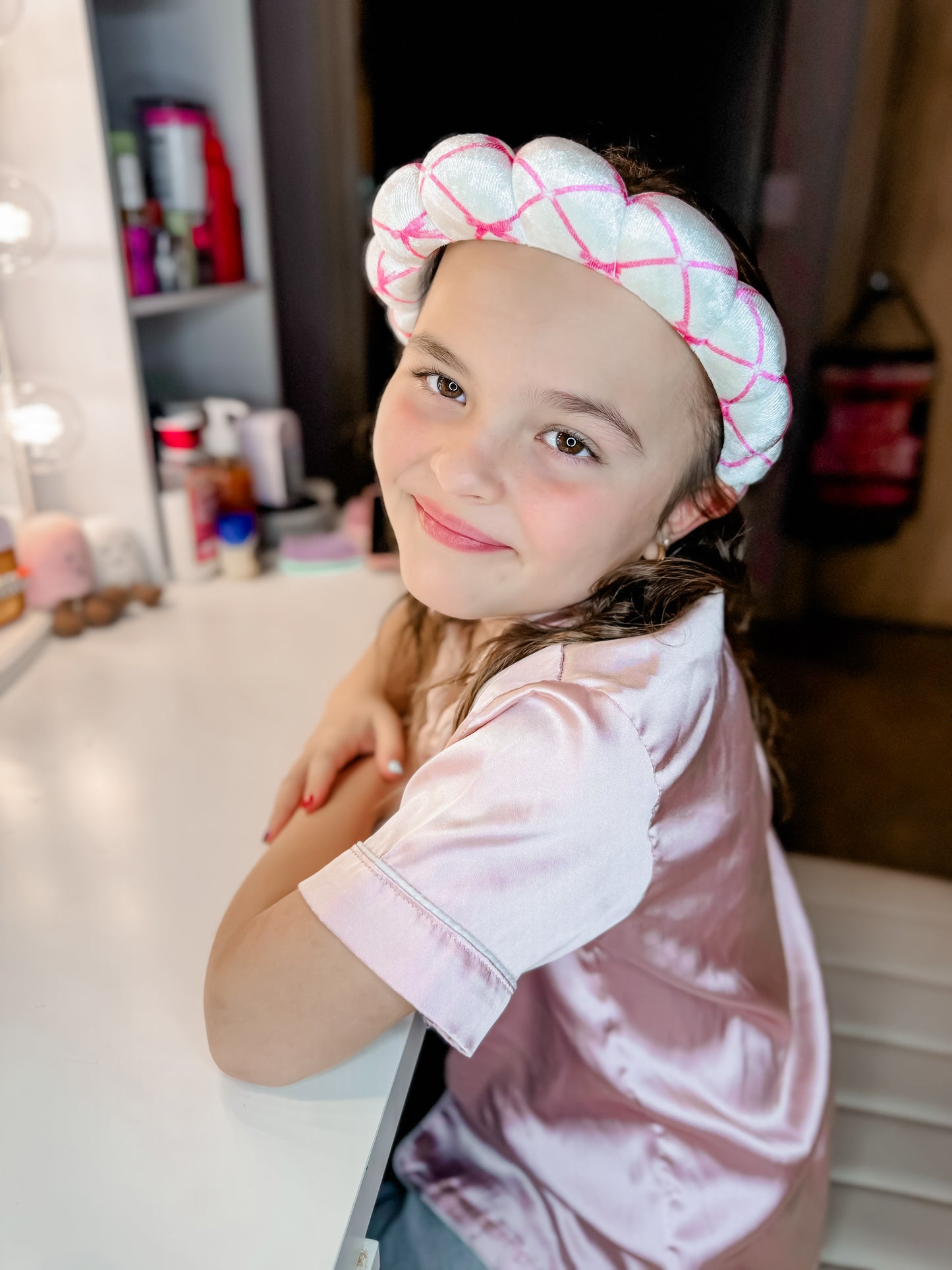 Pink Bow Headband